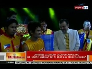 BT: Johnriel Casimero, dedepensahan ang IBF light flyweight belt vs Felipe Salguero