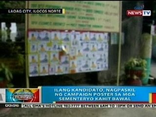 BP: Ilang kandidato sa Ilocos Norte, nagpaskil ng campaign poster sa mga sementeryo