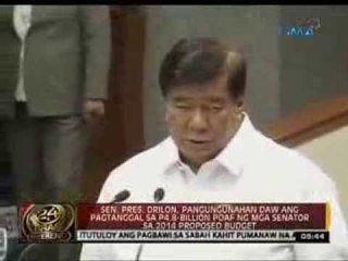 24 Oras: Pagtatanggal ng PDAF ng mga senador, isusulong daw ni Sen. Pres. Drilon