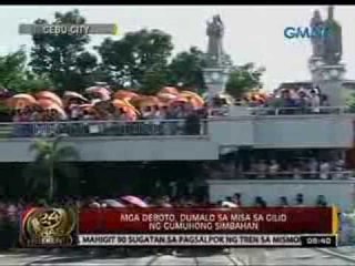 24 Oras: Mga misa, isinagawa sa paligid ng mga gumuhong simbahan