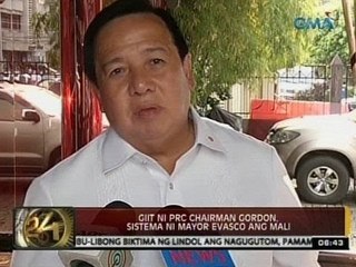 24 Oras: Giit ni PRC Chairman Gordon, sistema ni Mayor Evasco ang mali