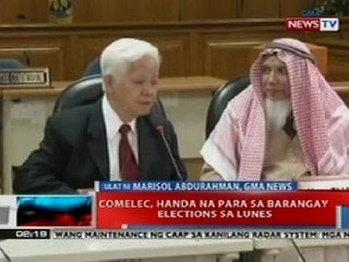 NTL: COMELEC, handa na para sa barangay elections sa Lunes