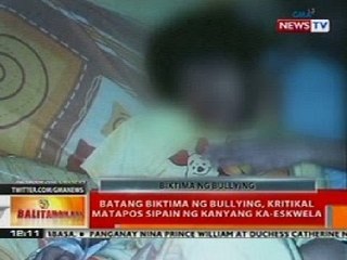 BT: Batang biktima ng bullying sa Malabon, kritikal nang sipain ng ka-eskwela
