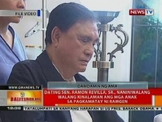 BT: Ex-Sen. Ramon Revilla Sr., naniniwalang walang kinalaman ang mga anak sa pagkamatay ni Ramgen