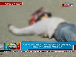 BP: Hinihinalang miyembro ng robbery group sa Davao, patay nang manlaban sa mga pulis