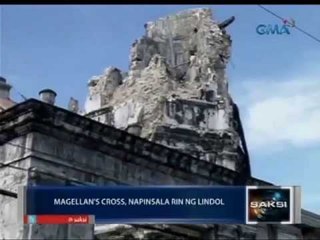 Saksi: Magellan's Cross sa Cebu City, sarado muna matapos mapinsala ng lindol