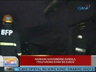 UB: Naiwang nakasinding kandila, itinuturong sanhi ng sunog sa Marikina
