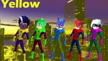 Learn Colors Spiderman PJ Masks Finger Family Song for Learning Colors Nursery Rhymes for