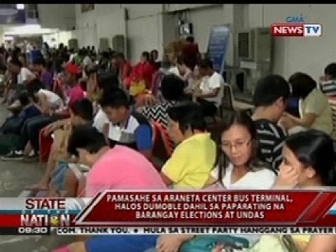 SONA : Pamasahe sa Araneta Ctr. Bus Terminal, halos dumoble dahil sa barangay elections at undas