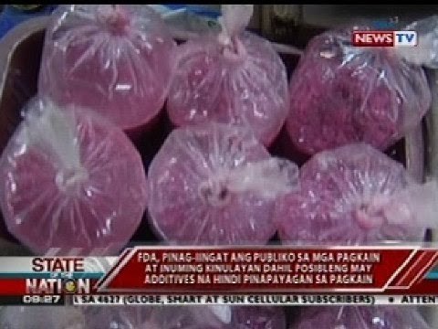 SONA: FDA, nagbabala sa mga pagkaing ginagamitan ng pangkulay para sa solvent, floor wax