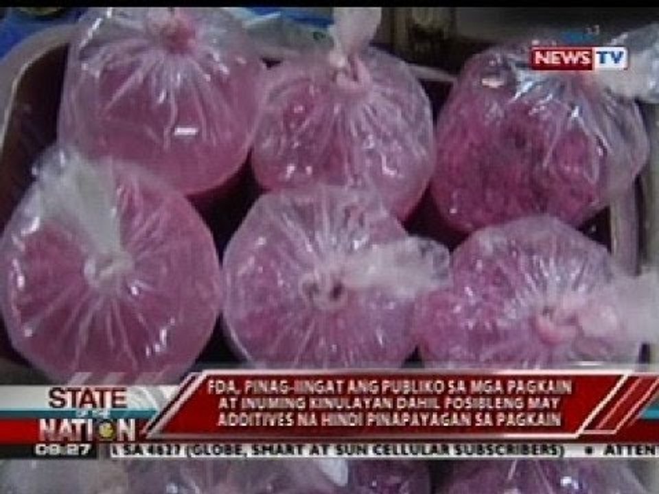 SONA: FDA, nagbabala sa mga pagkaing ginagamitan ng pangkulay para sa solvent, floor wax