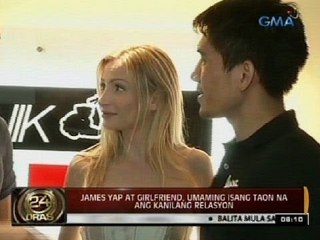 24 Oras: James Yap at girlfriend, umaming isang taon na ang kanilang relasyon