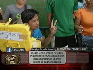 24 Oras: Mga botante, iba't-iba ang opinyon kaugnay ng mano-manong Barangay Eleksyon 2013