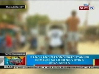 BP: Ilang kandidatong naabutan ng COMELEC sa loob ng voting area, sinita