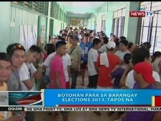 BP: Botohan para sa barangay elections 2013 sa Manila, tapos na