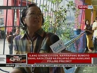 QRT: Ilang senior citizen sa QC, nahirapang bumoto dahil nasa itaas na palapag ang polling precint