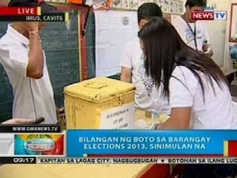 BP: Bilangan ng boto sa Barangay Elections 2013 sa Cavite, sinimulan na