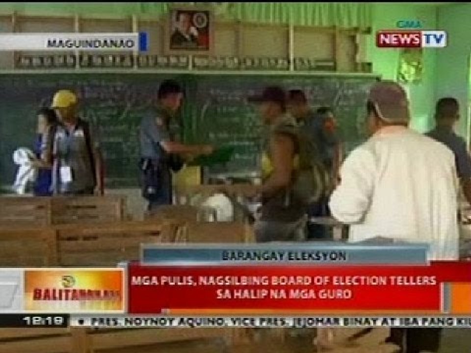 BT: Mga pulis, nagsilbing BOC tellers sa halip na mga guro sa Maguindanao