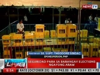 NTVL: Seguridad para sa barangay elections ngayong araw, kasado na