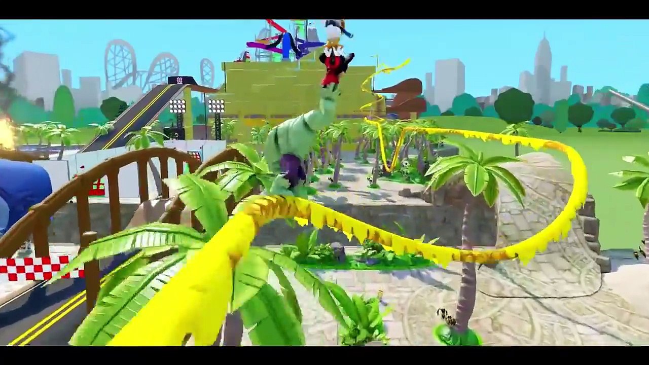 SuperHeroes HULK & Mickey Mouse Ride his car , Donald Duck Fun with Toy Story Buzz Lightyear & Woody