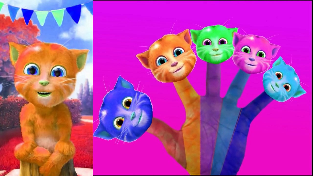 Talking Angela Finger Family Compilation Talking Tom and Talking Friends