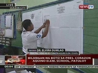 QRT: Bilangan ng boto sa Pres. Corazon Aquino Elem. School sa QC, patuloy
