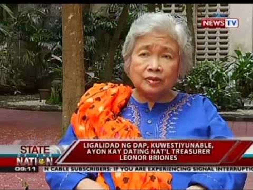 SONA: Leonor Briones: Ligalidad ng DAP, kuwestiyunable