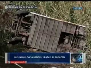 Saksi: Bus, nahulog sa bangin; 2 patay