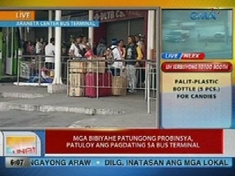 UB: Mga bibiyahe patungong probinsya, patuloy ang pagdating sa Araneta Center Bus Terminal