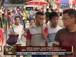 24 Oras: Metro Manila, nasa threat level 2; mga sementeryo, mahigpit na binabantayan