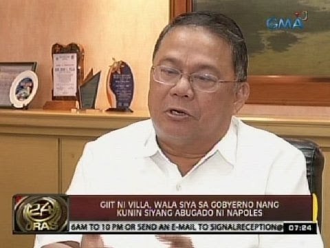 24 Oras: LWUA Chairman Rene Villa, umalma sa pag-uugnay sa kanya kay Napoles na dati niyang kliyente