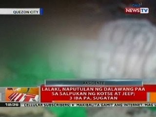 Download Video: BT: Lalaki sa QC, naputulan ng 2 paa sa salpukan ng kotse at jeep