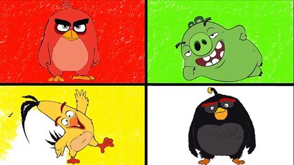 Angry Birds Coloring Pages For Learning Colors - Angry Birds Movie Coloring Book