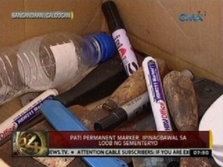 24 Oras: Pati permanent marker, ipinagbawal sa loob ng sementeryo