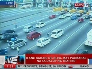 NTVL: Ilang bahagi ng NLEX, may pagbagal na sa daloy ng trapiko