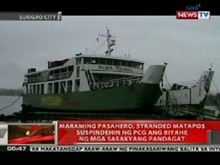 Download Video: QRT: Mga pasahero sa Surigao City, stranded nang suspendihin ng PCG ang biyahe ng sasakyang pandagat