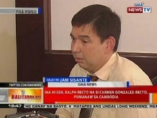 BT : Ina ni Sen. Ralph Recto, pumanaw sa Cambodia