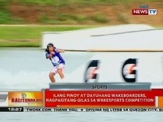 Video herunterladen: BT: Ilang Pinoy at dayuhang wakeboarders, nagpakitang-gilas sa wakesports competition sa Laguna