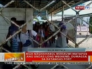 BT: Mga naghahabol makauwi matapos ang Undas long weekend, dumagsa sa Batangas Port