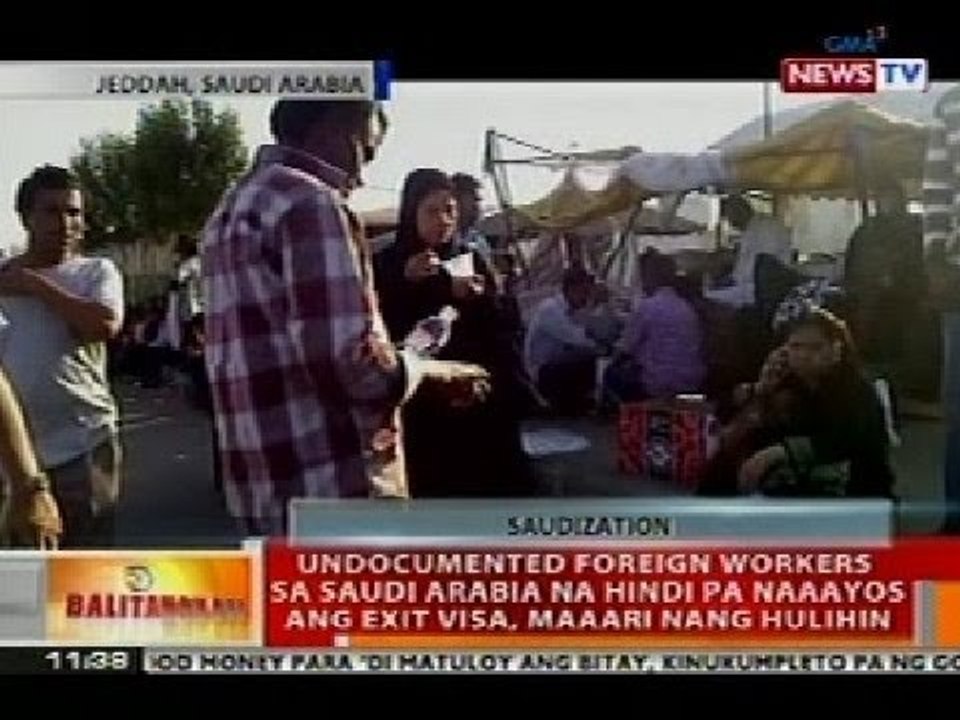 BT: Undocumented foreign workers sa Saudi na hindi pa naaayos ang exit visa, maaari nang hulihin