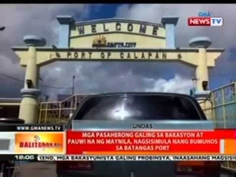 Mga pasaherong galing sa bakasyon at pauwi na ng Maynila, nagsisimula nang bumuhos sa Batangas Port