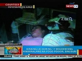BP: Kinaing lechon ng 17 residenteng hinihinalang na-food poison sa Iloilo, sinusuri