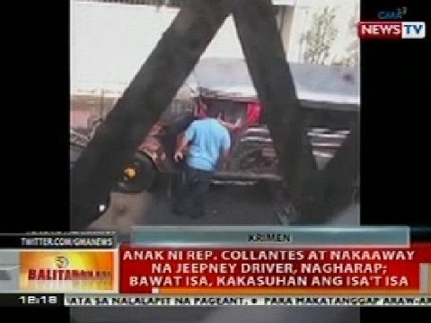 BT: Anak ni Rep. Collantes at nakaaway na jeepney driver sa Pasig, nagharap