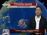 24Oras: Typhoon 'Haiyan', posibleng pumasok sa PAR sa Huwebes