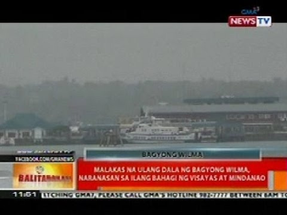 BT: Malalakas na ulang dala ng Bagyong Wilma, naranasan sa ilang bahagi ng Visayas at Mindanao
