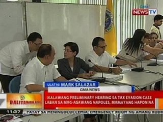 Ika-2 preliminary hearing sa tax evasion case vs. mag-asawang Napoles, mamayang hapon na