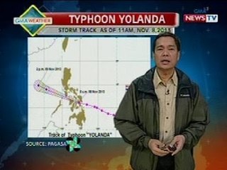 BP: Weather update as of 3:52 p.m. (Nov. 8, 2013)