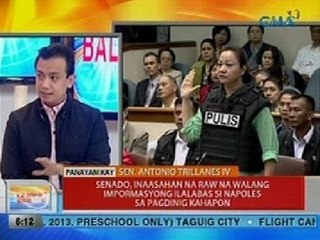 UB: Panayam kay Sen. Trillanes kaugnay sa pagharap ni Napoles kahapon sa Senado
