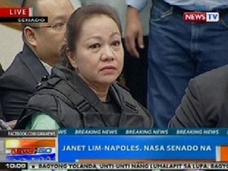 NTG: Janet Lim-Napoles, nasa Senado na