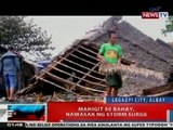 NTVL: Mahigit 50 bahay sa Legazpi City, Albay, nawasak ng storm surge